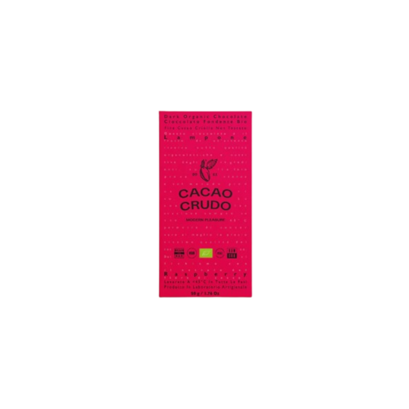 CIOCCOLATO FONDENTE LAMPONE RAW BIO 50G