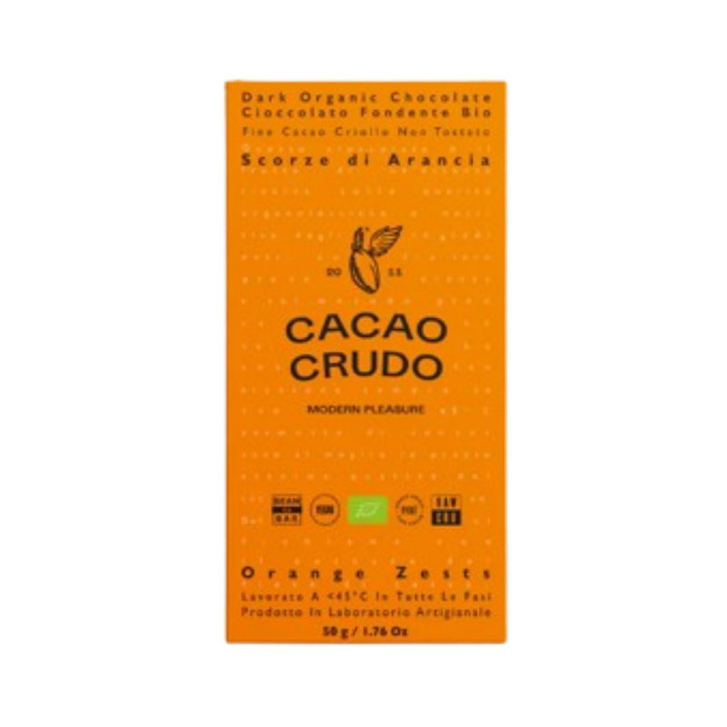 TAVOLETTA DI CIOCCOLATO FONDENTE SCORZE DI ARANCIA 50G