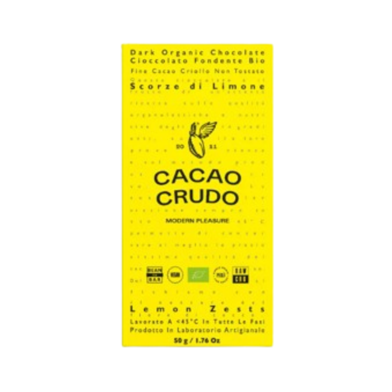 TAVOLETTA DI CIOCCOATO FONDENTE CON SCORZE DI LIMONE 50G