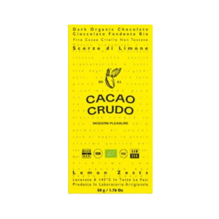 TAVOLETTA DI CIOCCOATO FONDENTE CON SCORZE DI LIMONE 50G