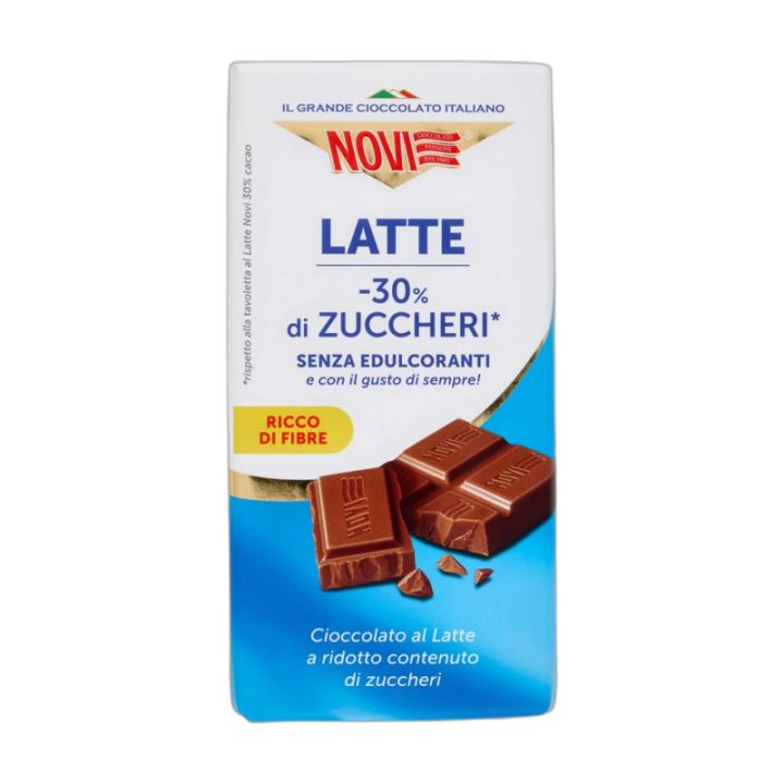 NOVI Chocolate con leche -30% azúcares 100 g