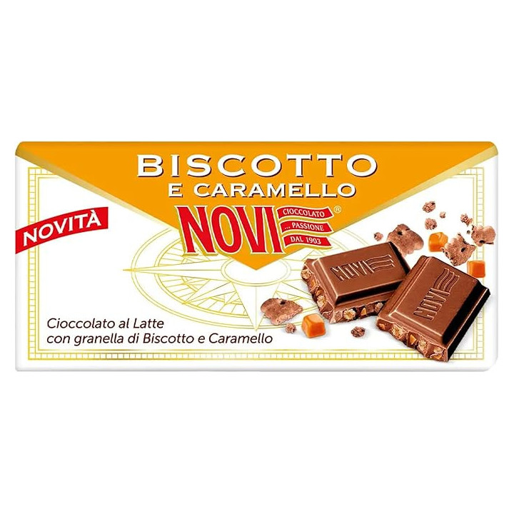 NOVI Chocolate con galleta y caramelo 100 g