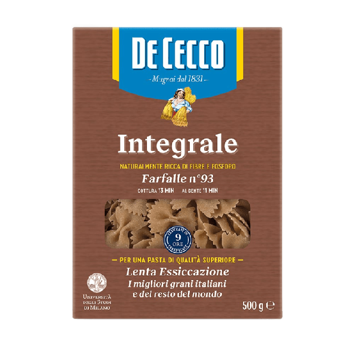 DE CECCO Farfalle integrales N.93 500 g