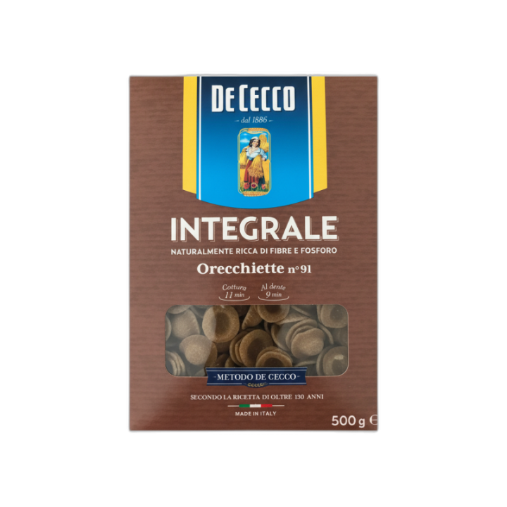 DE CECCO Orecchiette integrales N.91 500 g