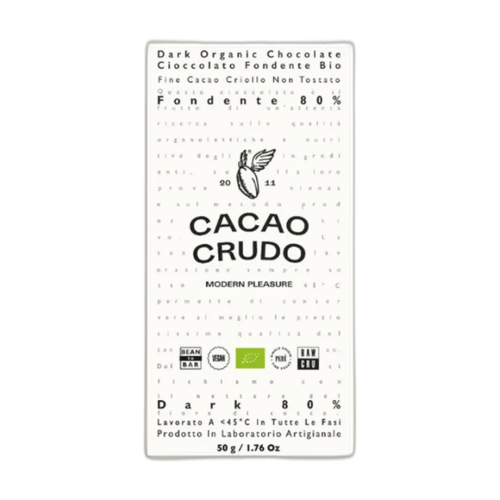 CACAO CRUDO Chocolate negro 80% BIO 50 g