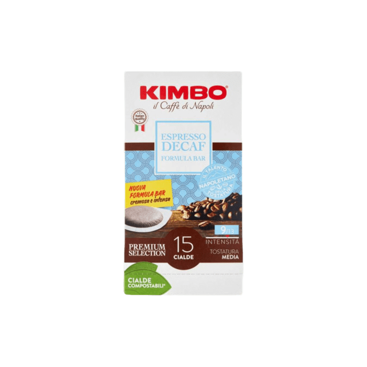 KIMBO Café espresso descafeinado en cápsulas 15 unidades