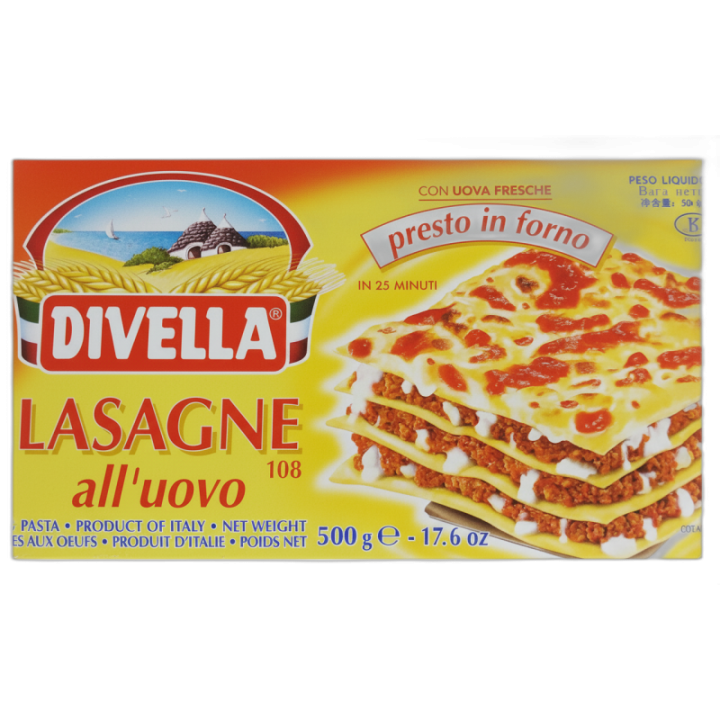 DIVELLA Lasagne al huevo N.108 500 g