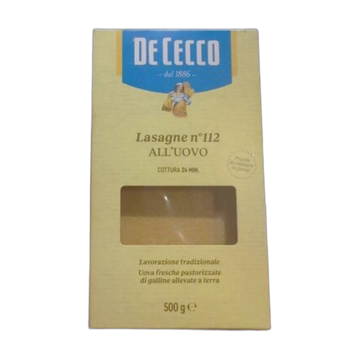DE CECCO Lasagne al huevo N.112 500 g