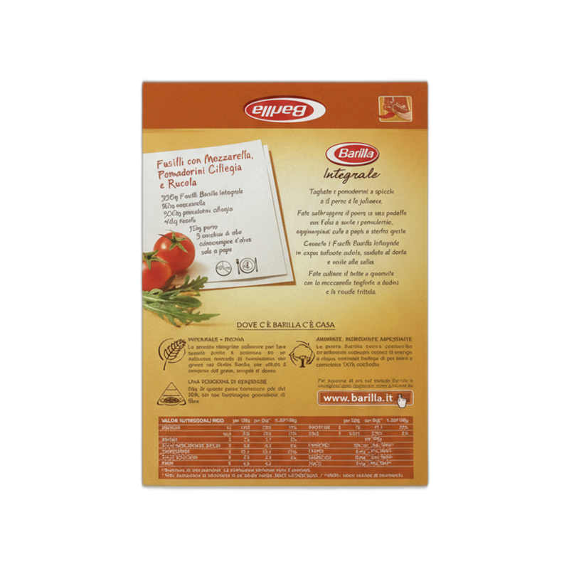 BARILLA INT FUSILLI PASTA INTEGRALE